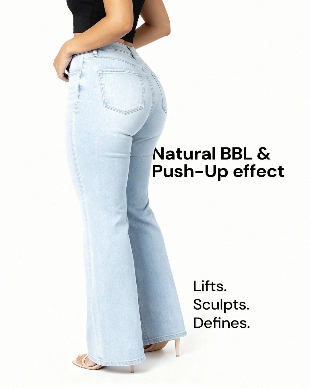 Jean Large BBL Taille Mi-Haute