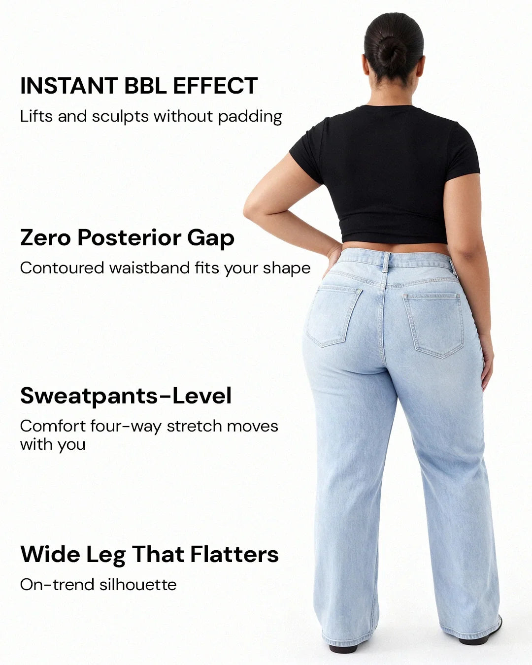 Jean Large BBL Taille Mi-Haute