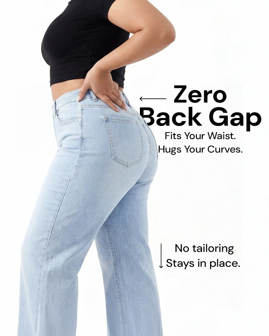 Jean Large BBL Taille Mi-Haute